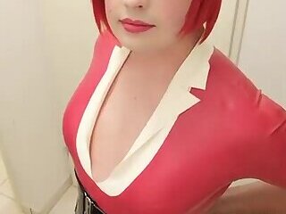 Crossdresser Latex Nurse Corset