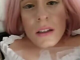 pink wig sissy maid fucked missionary and humiliated by