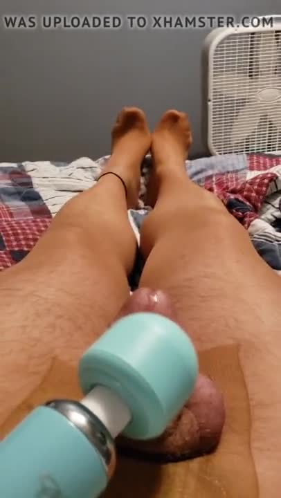 Vibrator Cum in Tan Nylons